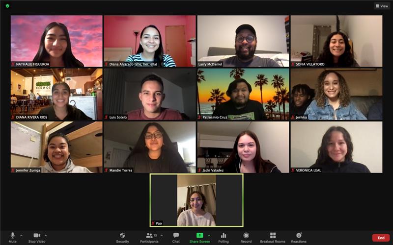 An image of the 2020 - 2021 Educators For Tomorrow Cohort taken over Zoom.