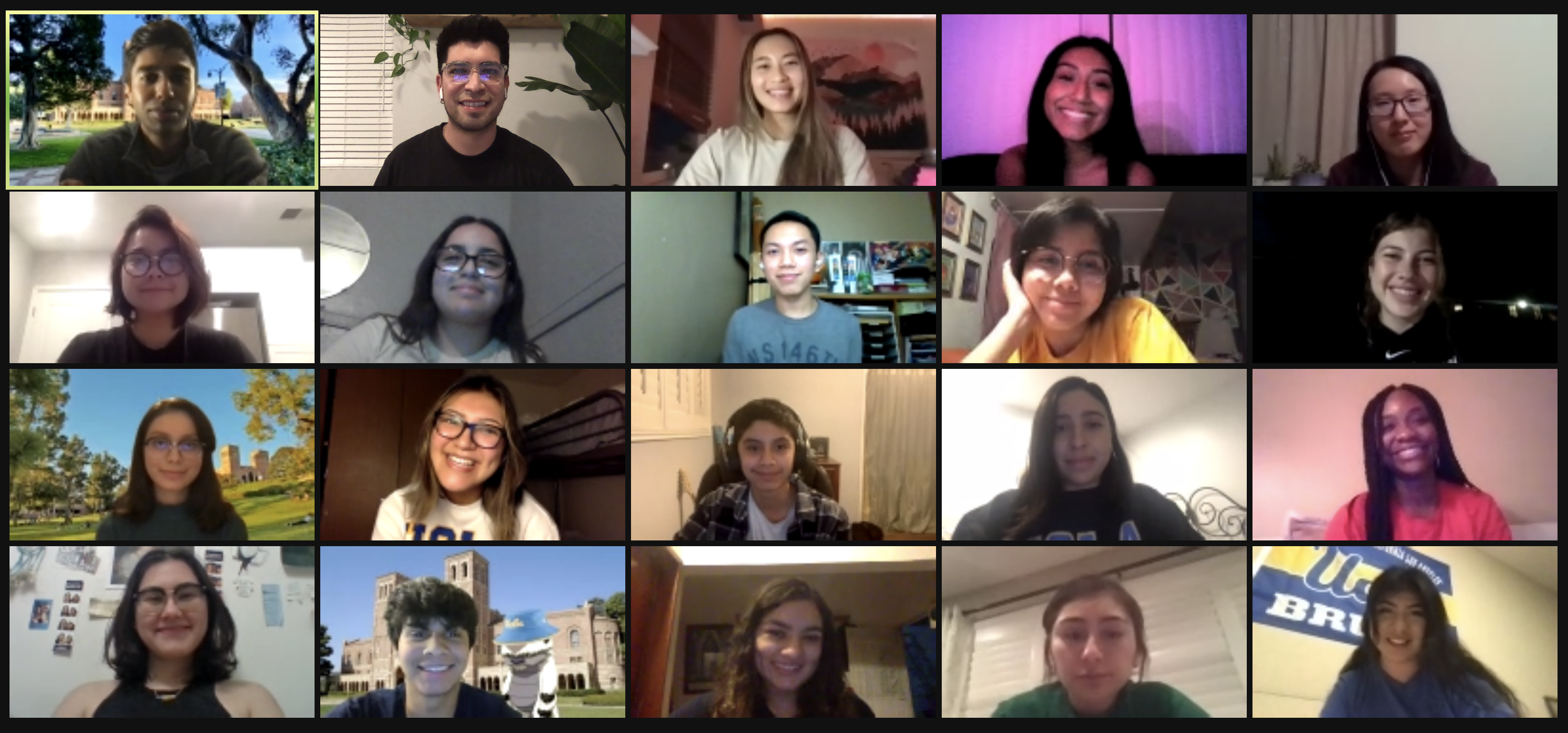 An image of the 2020 - 2021 Research Rookies Cohort taken over Zoom.