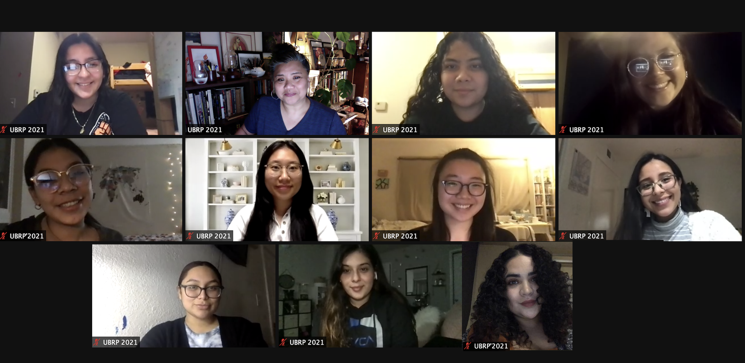 An image of the 2020 - 2021 UndocuBruins Cohort taken over Zoom.