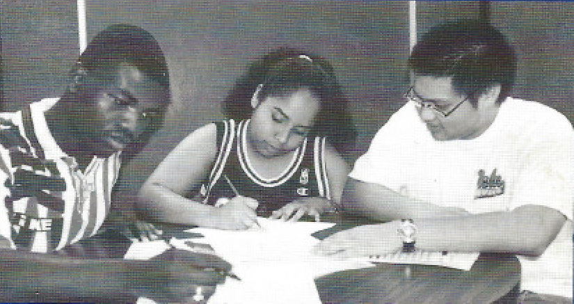 students studying