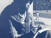Click to show details - 80s - 6 student studying outdoors