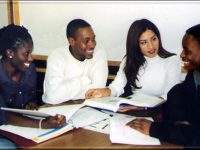 Click to show details - 90s - 12 students studying in a group