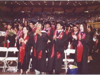 Click to show details - 90s - 17 students at commencement