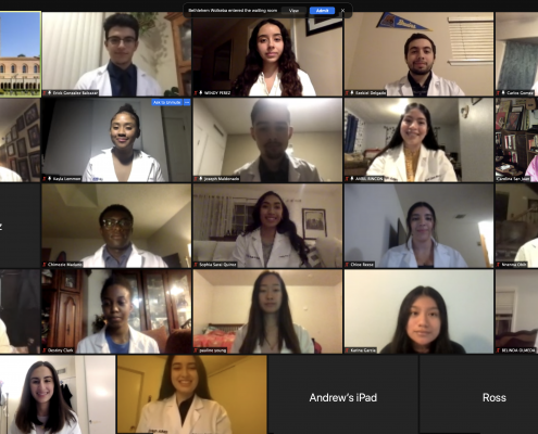 A photo of the High Aims Cohort on Zoom from November 2020.