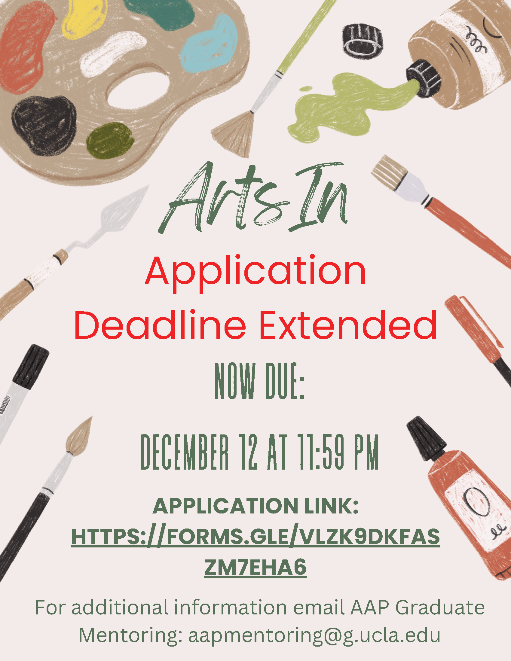 ArtsIn Application Deadline Extended (1)